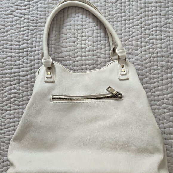 Sasha + Sofi Satchel Shoulder Bag - Cream/Off-White - Picture 4 of 12